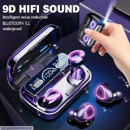 9D HiFi Sound Wireless Bluetooth 5.1 Earbuds – Waterproof & Noise Cancelling