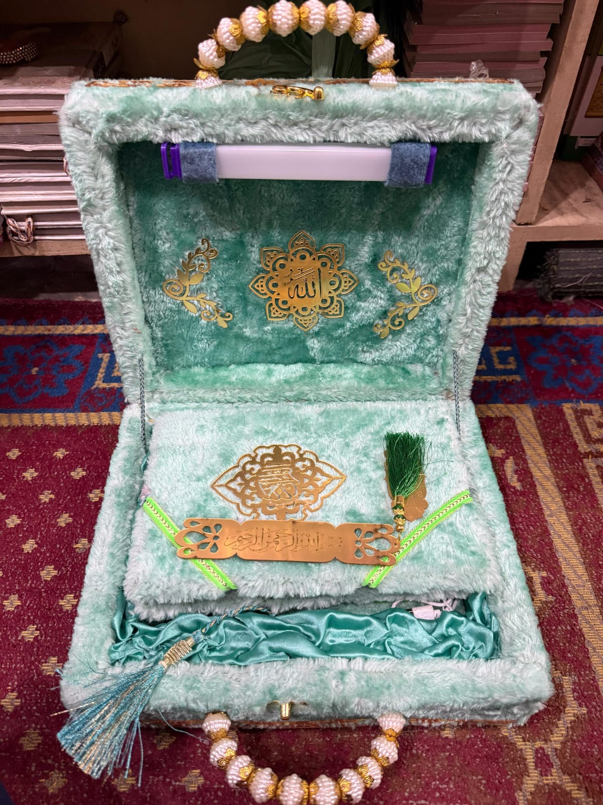 Premium Quran Gift Set with Tasbeeh, Rehal, Attar, Janamaz & Elegant Gift Box – A Complete Islamic Gift for Every Occasion