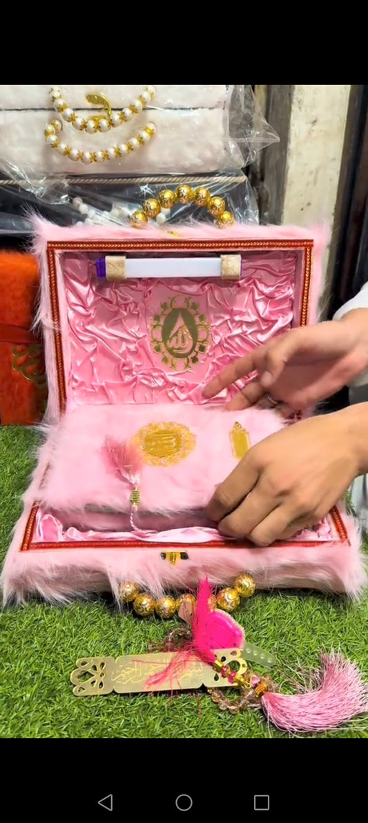 Premium Quran Gift Set with Tasbeeh, Rehal, Attar, Janamaz & Elegant Gift Box – A Complete Islamic Gift for Every Occasion